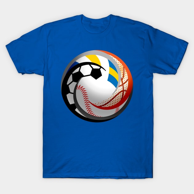 Ball spin T-Shirt by MplusC